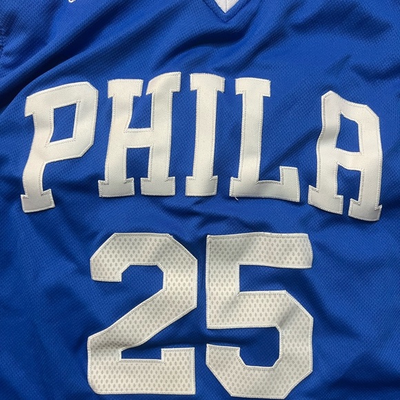 Adidas Swingman NBA Philadelphia 76ers Ben Simmons #25 Jersey Blue Size Large - Picture 2 of 8